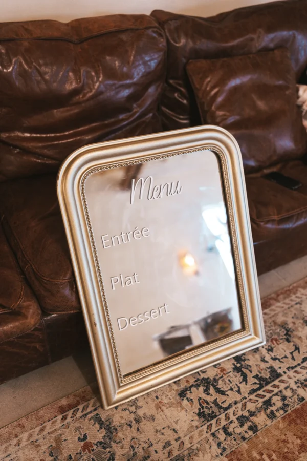 Miroir moyen doré