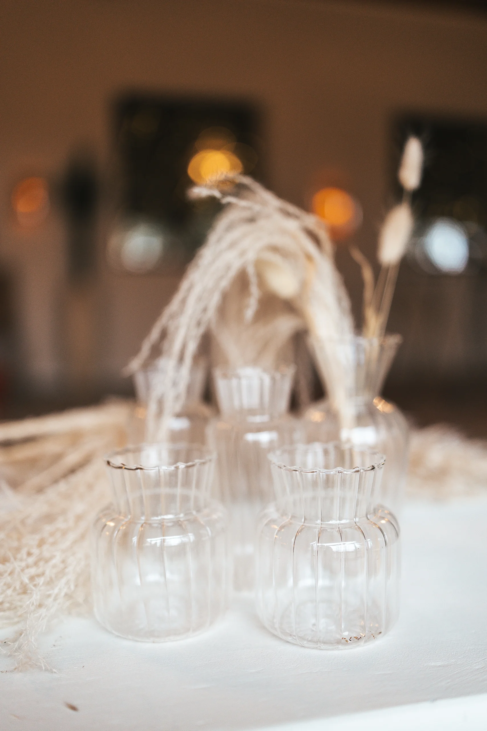 Petits vases transparents
