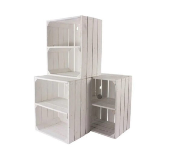 Caisse en bois blanche